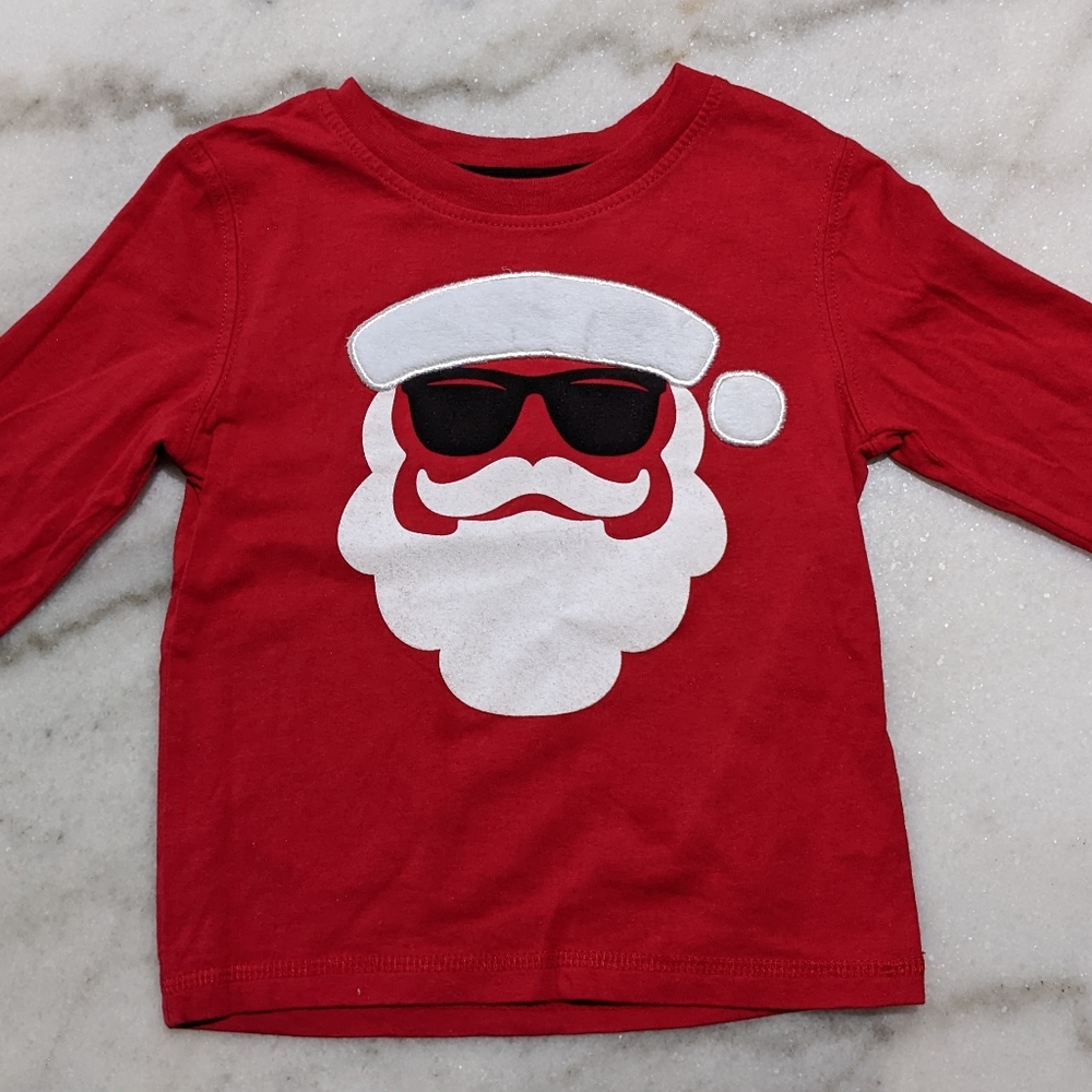 Toddler Cool Santa Long Sleeve T-shirt - size 2T